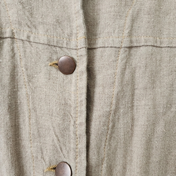 Sundance Button Front Linen Jacket Size P (Small) - Picture 5 of 10